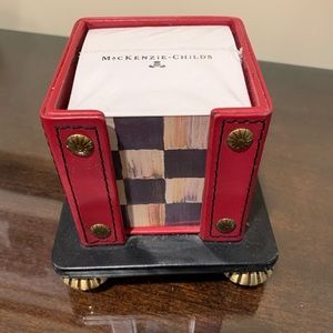 Mackenzie-Childs Leather Note Pad Holder